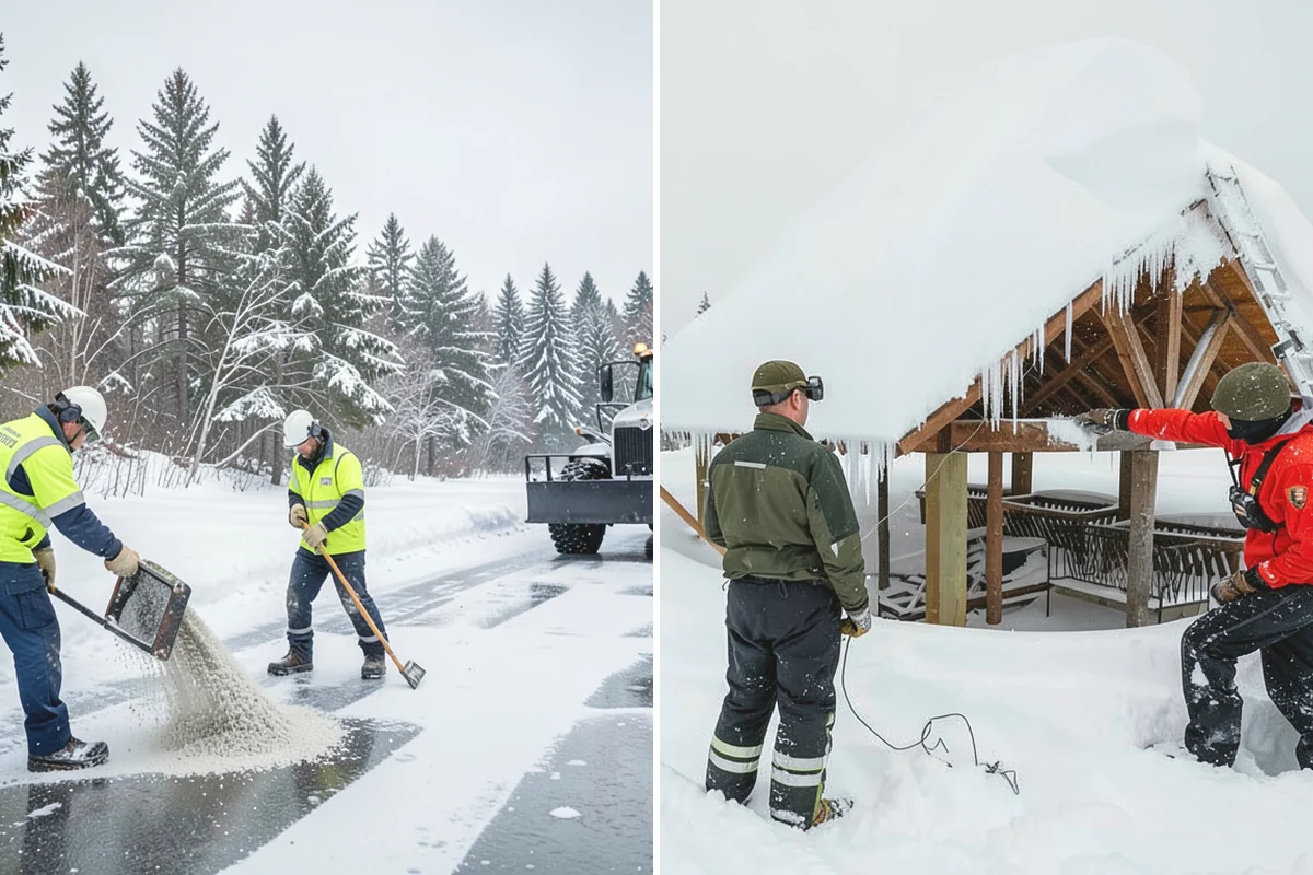 Bank Sidewalk Clearing in Issaquah, King County, WA - Clear the lobby entrance and walk before the branch opens