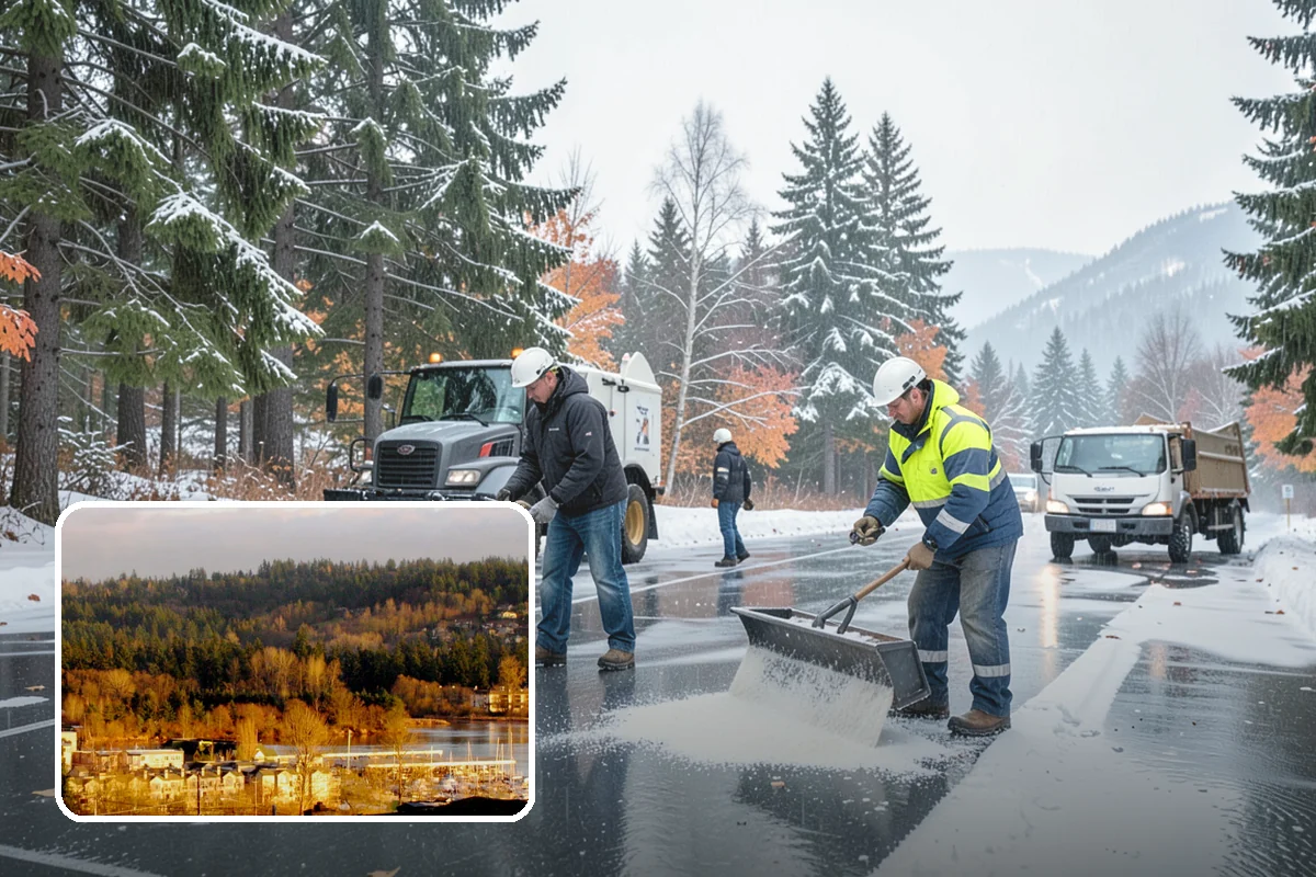 Bank Sidewalk Clearing in Kenmore, King County, WA - Lobby and ATM approaches cleared for every customer