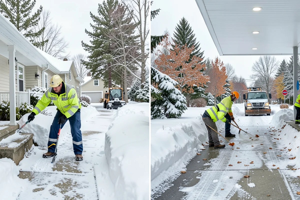Bank Sidewalk Clearing in Kenmore, King County, WA - Clear the lobby entrance and walk before the branch opens