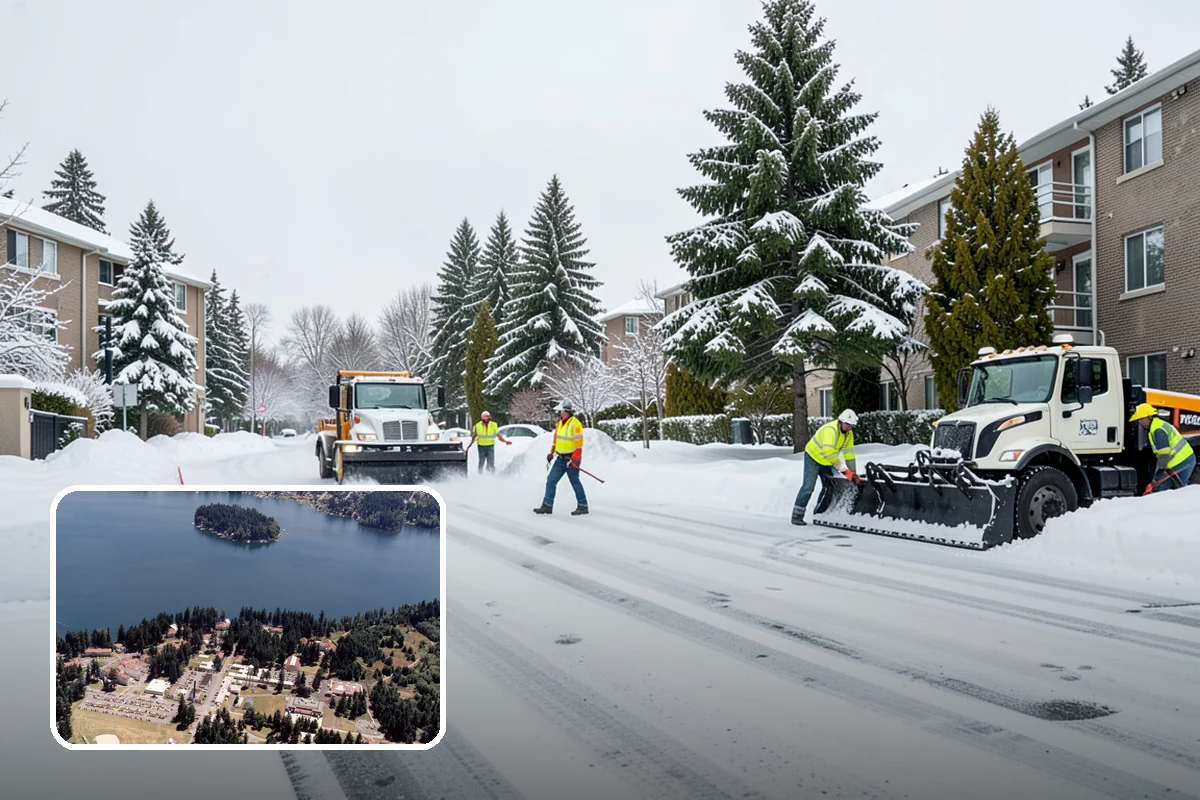 Bank Sidewalk Clearing in Lakewood, Pierce County, WA - Lobby and ATM approaches cleared for every customer