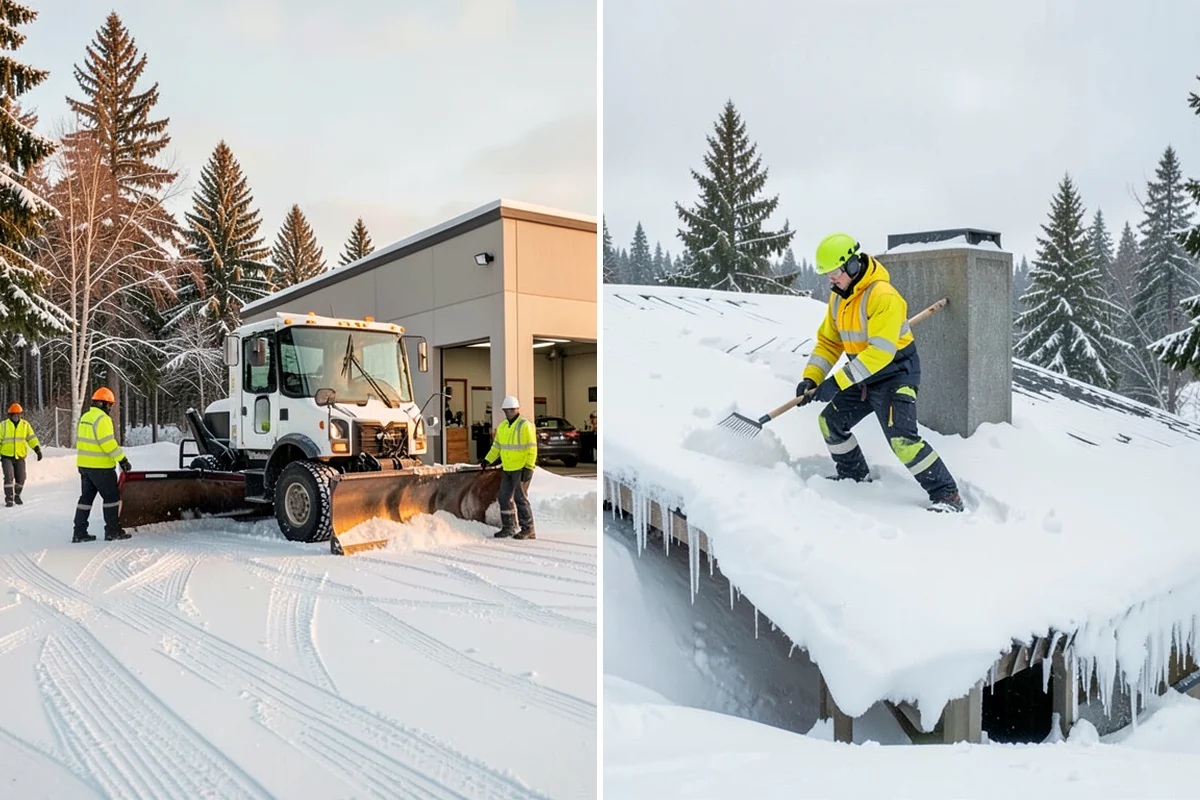 Bank Sidewalk Clearing in Lakewood, Pierce County, WA - Clear the lobby entrance and walk before the branch opens