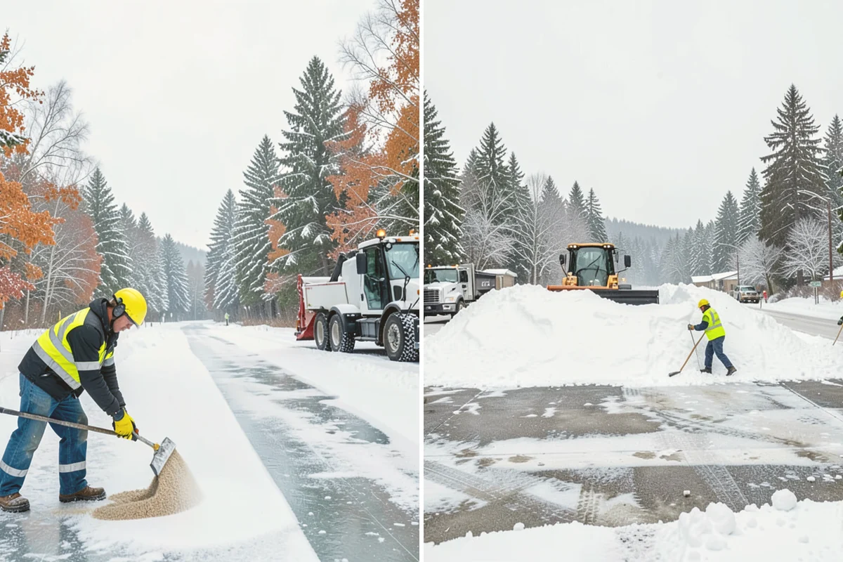 Bank Sidewalk Clearing in Langley, Island County, WA - Clear the lobby entrance and walk before the branch opens
