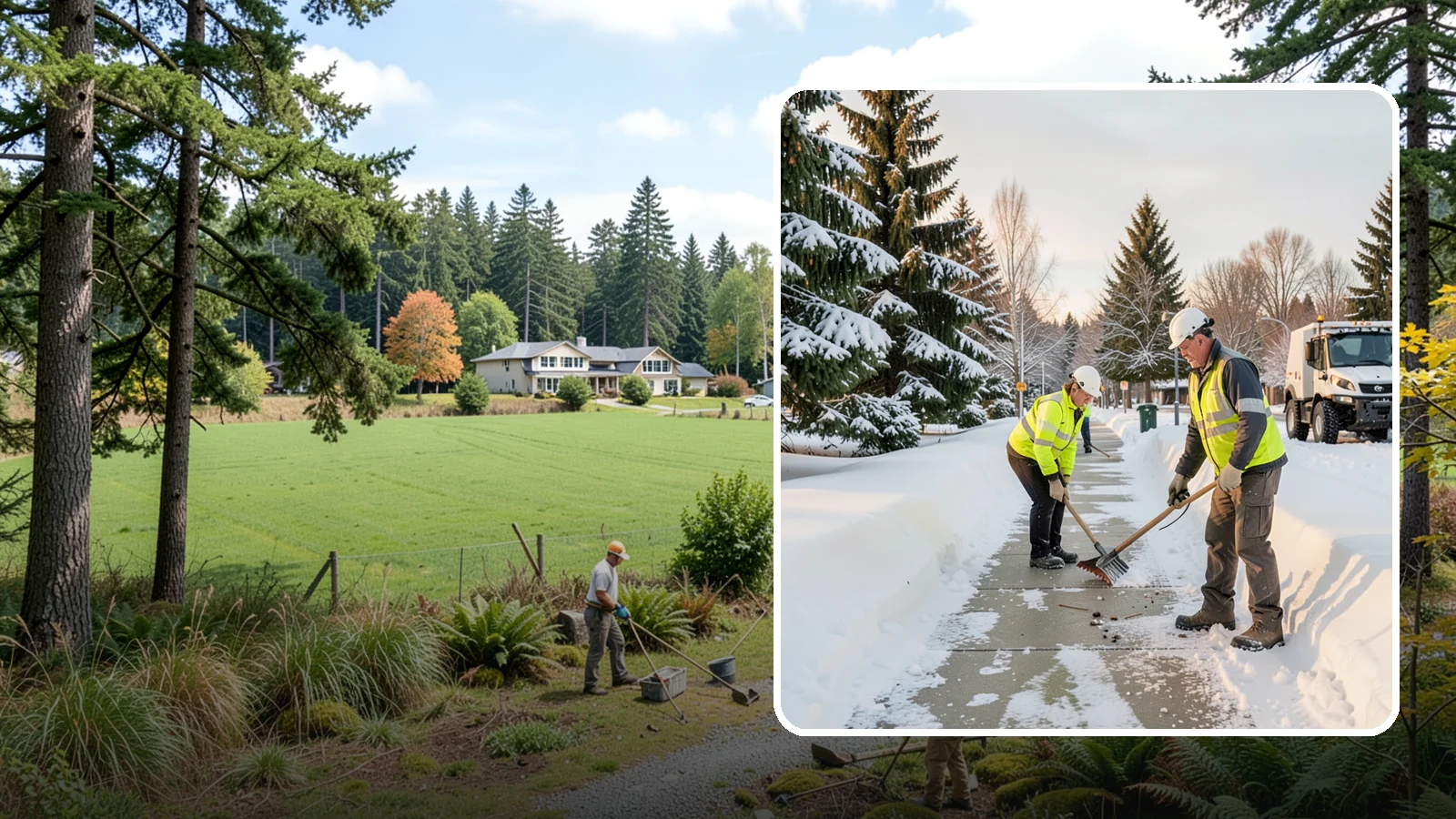 Bank Sidewalk Clearing in Lyman, Skagit County, WA - Branch-entrance sidewalk clearing for Western Washington banks, keeping lobby approaches and ATM vestibule walks safe for...
