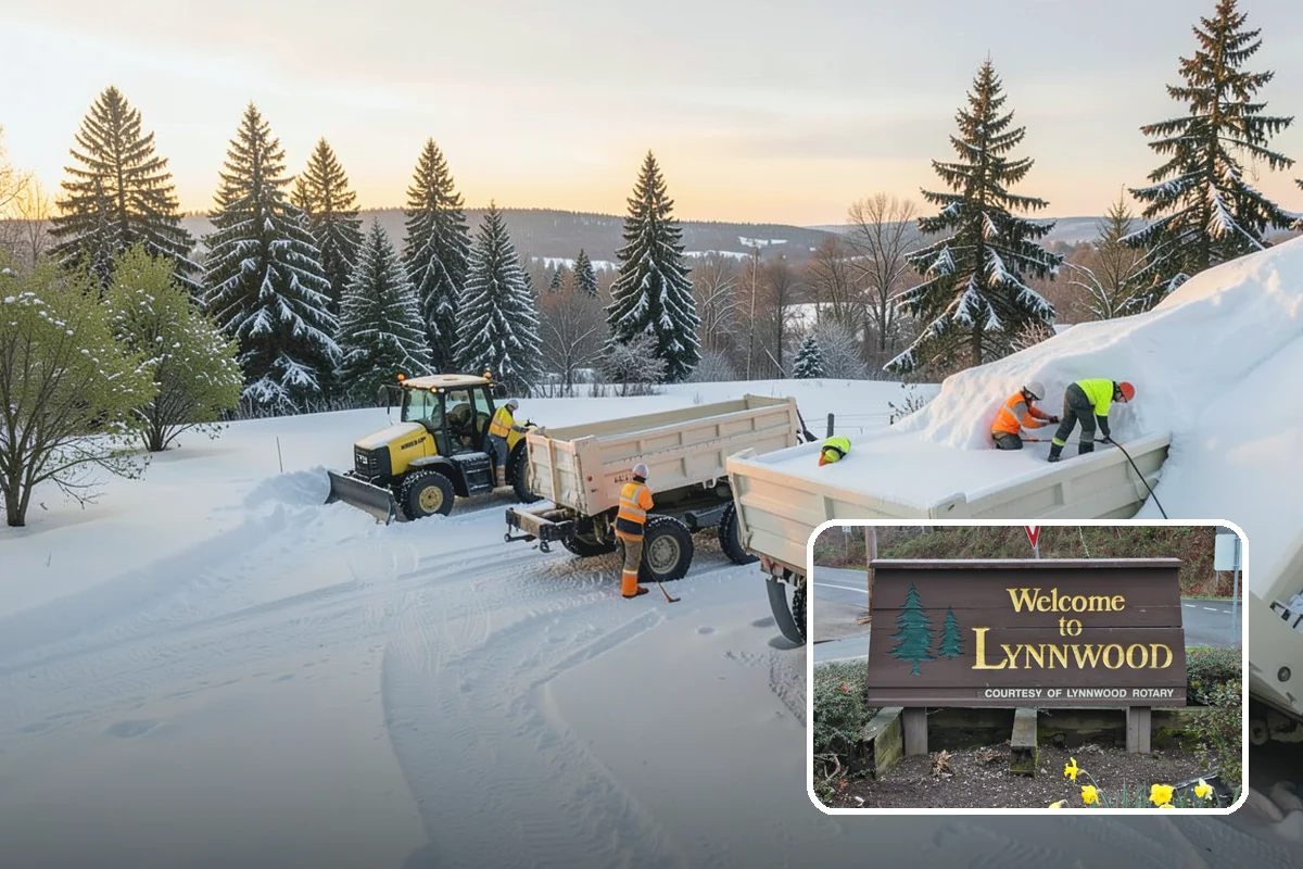 Bank Sidewalk Clearing in Lynnwood, Snohomish County, WA - Lobby and ATM approaches cleared for every customer