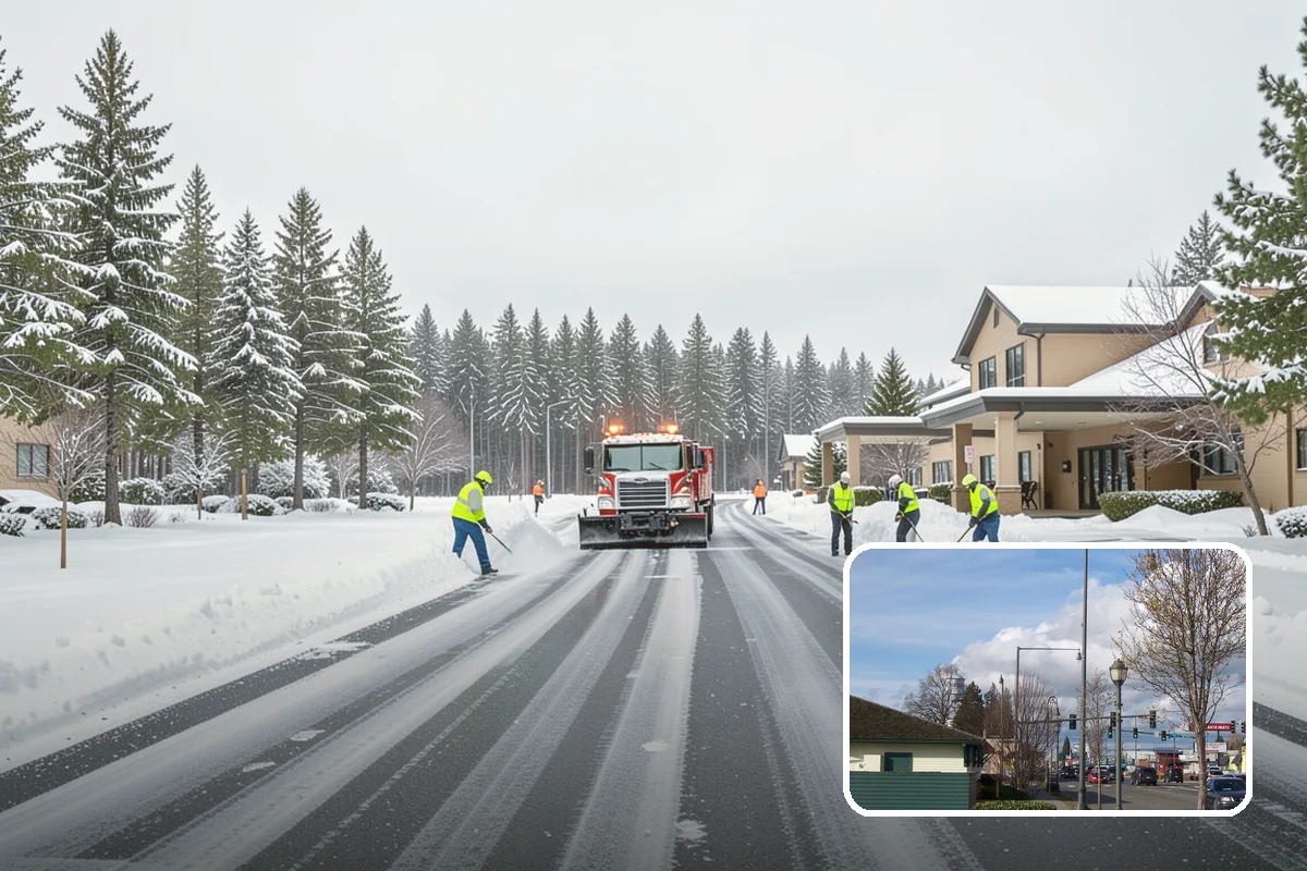 Bank Sidewalk Clearing in Marysville, Snohomish County, WA - Lobby and ATM approaches cleared for every customer