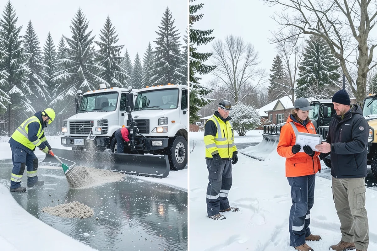 Bank Sidewalk Clearing in Medina, King County, WA - Clear the lobby entrance and walk before the branch opens
