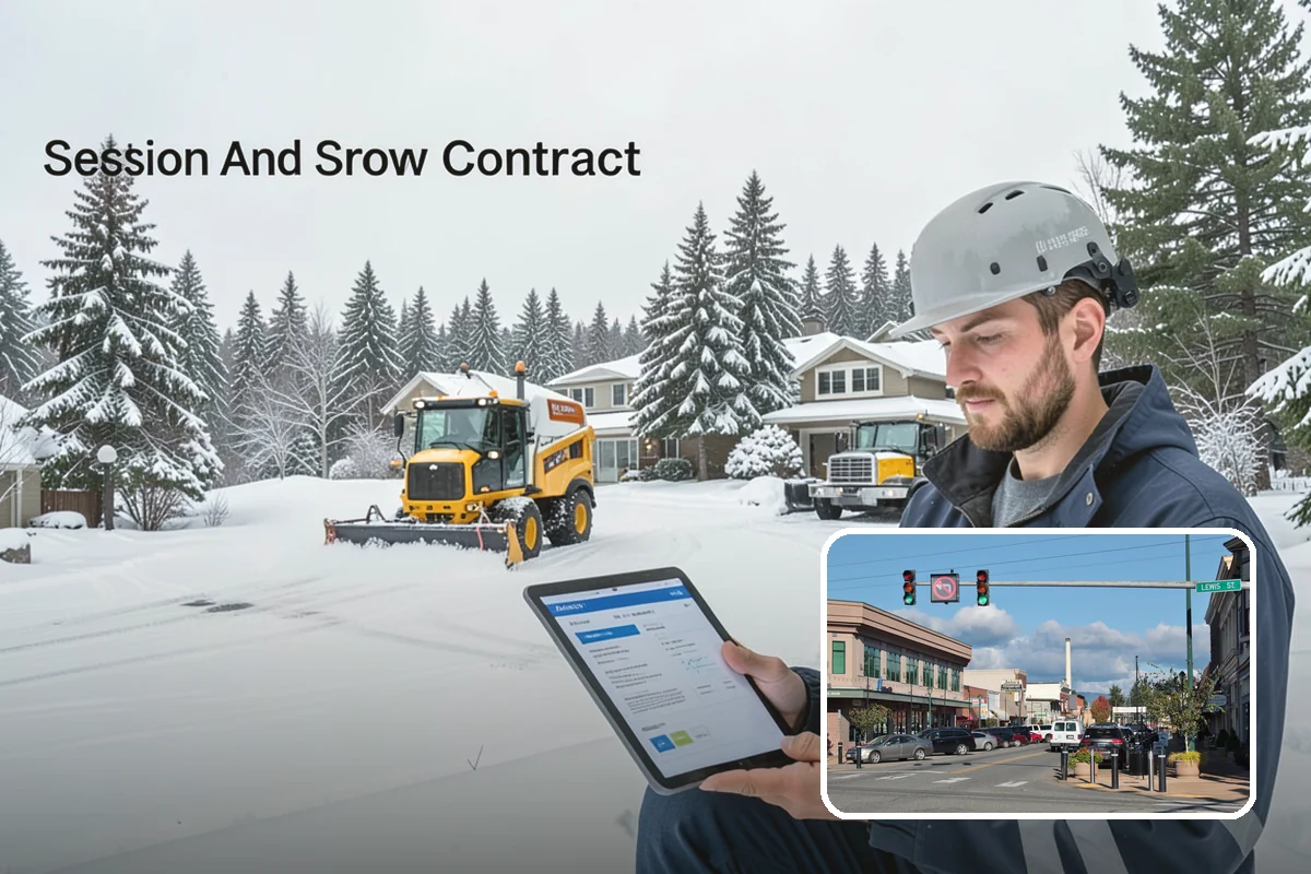 Bank Sidewalk Clearing in Monroe, Snohomish County, WA - Lobby and ATM approaches cleared for every customer