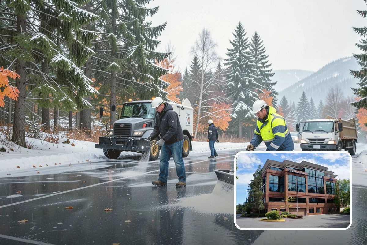 Bank Sidewalk Clearing in Mountlake Terrace, Snohomish County, WA - Lobby and ATM approaches cleared for every customer