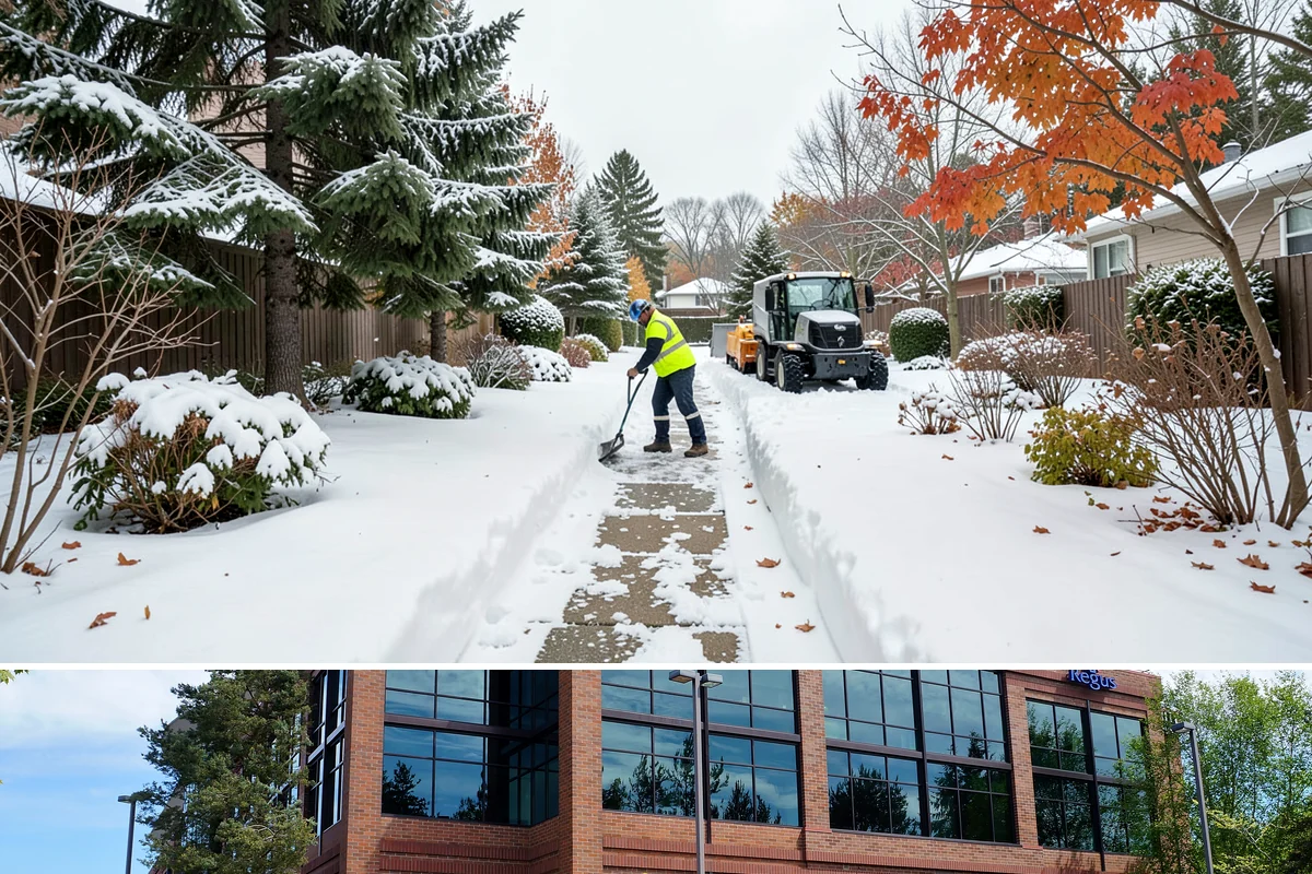 Bank Sidewalk Clearing in Mountlake Terrace, Snohomish County, WA - Bank sidewalk risk peaks from December through February, when frost glazes smooth branch entrances before customers arrive.