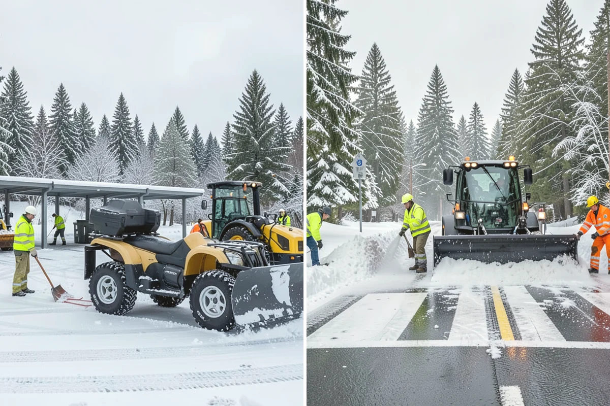 Bank Sidewalk Clearing in North Bend, King County, WA - Clear the lobby entrance and walk before the branch opens