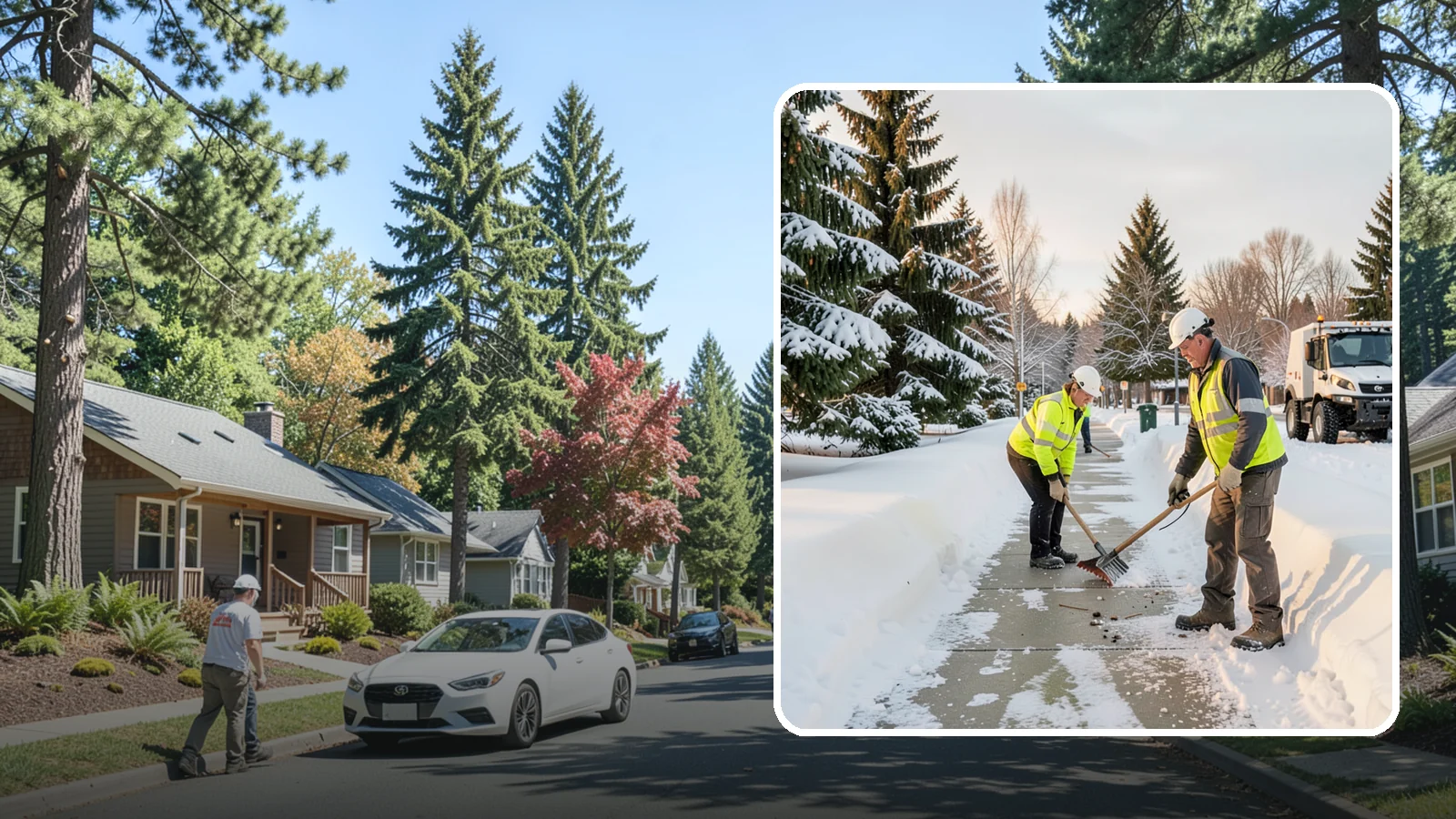 Bank Sidewalk Clearing in Orting, Pierce County, WA - Branch-entrance sidewalk clearing for Western Washington banks, keeping lobby approaches and ATM vestibule walks safe for...