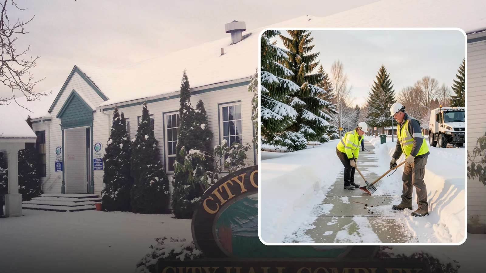 Bank Sidewalk Clearing in Pacific, King County, WA - Branch-entrance sidewalk clearing for Western Washington banks, keeping lobby approaches and ATM vestibule walks safe for...