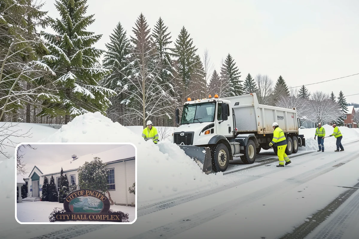 Bank Sidewalk Clearing in Pacific, King County, WA - Lobby and ATM approaches cleared for every customer
