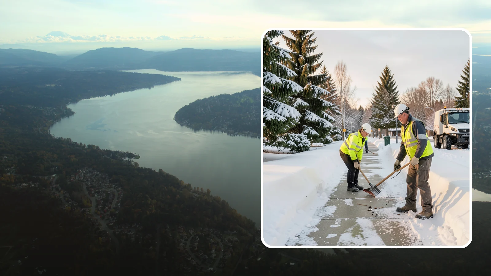 Bank Sidewalk Clearing in Sammamish, King County, WA - Branch-entrance sidewalk clearing for Western Washington banks, keeping lobby approaches and ATM vestibule walks safe for...