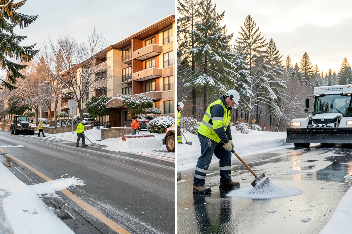 Bank Sidewalk Clearing in SeaTac, King County, WA - Clear the lobby entrance and walk before the branch opens