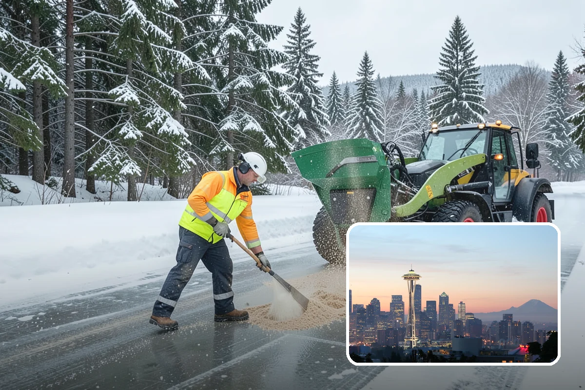 Bank Sidewalk Clearing in Seattle, King County, WA - Lobby and ATM approaches cleared for every customer
