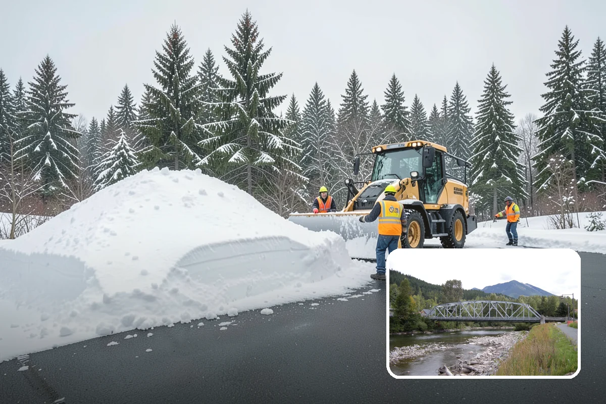 Bank Sidewalk Clearing in Skykomish, King County, WA - Lobby and ATM approaches cleared for every customer