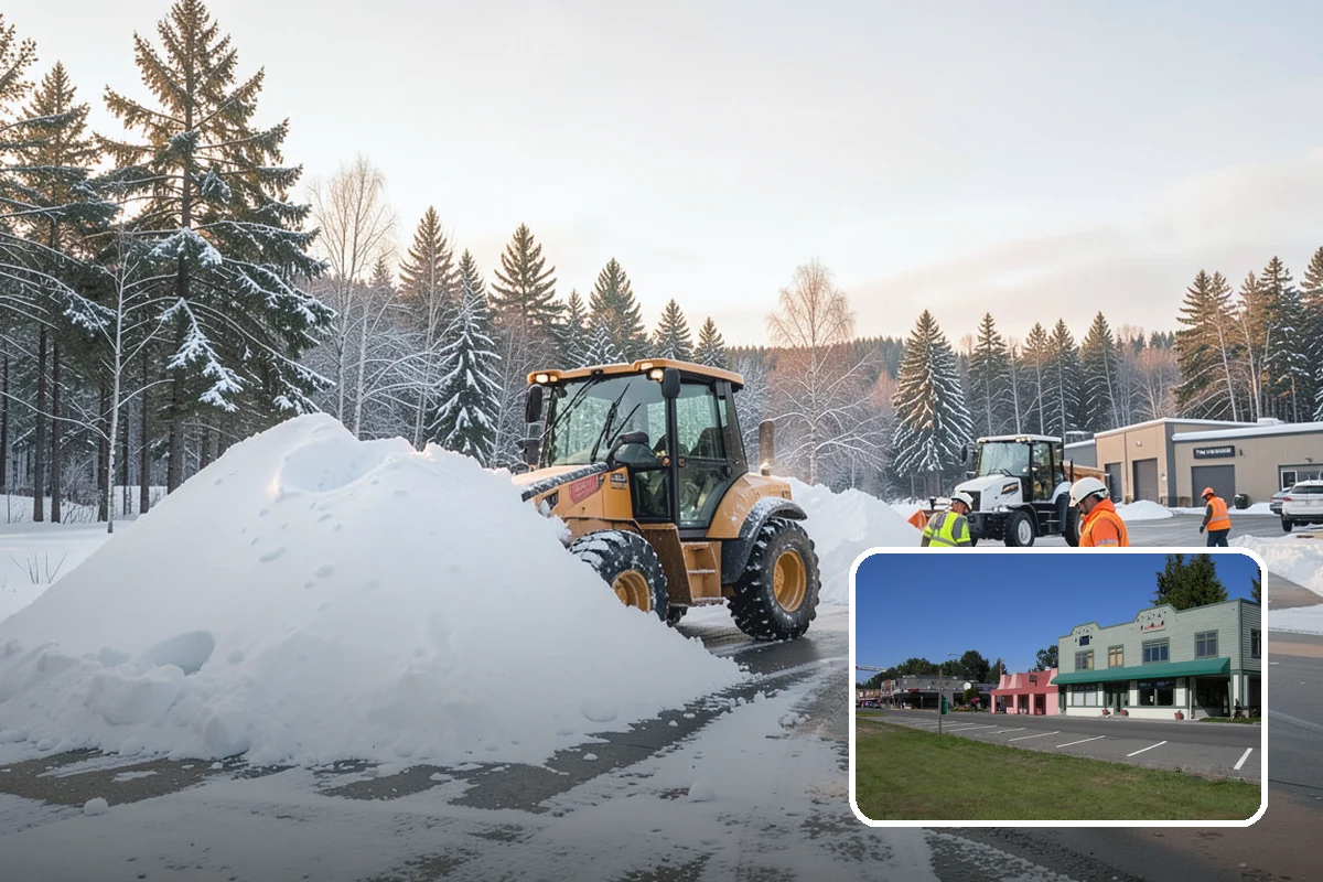Bank Sidewalk Clearing in Snoqualmie, King County, WA - Lobby and ATM approaches cleared for every customer