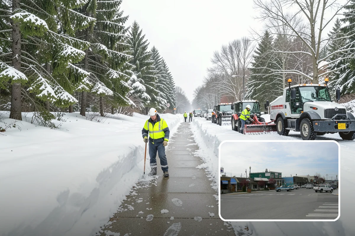 Bank Sidewalk Clearing in Stanwood, Snohomish County, WA - Lobby and ATM approaches cleared for every customer