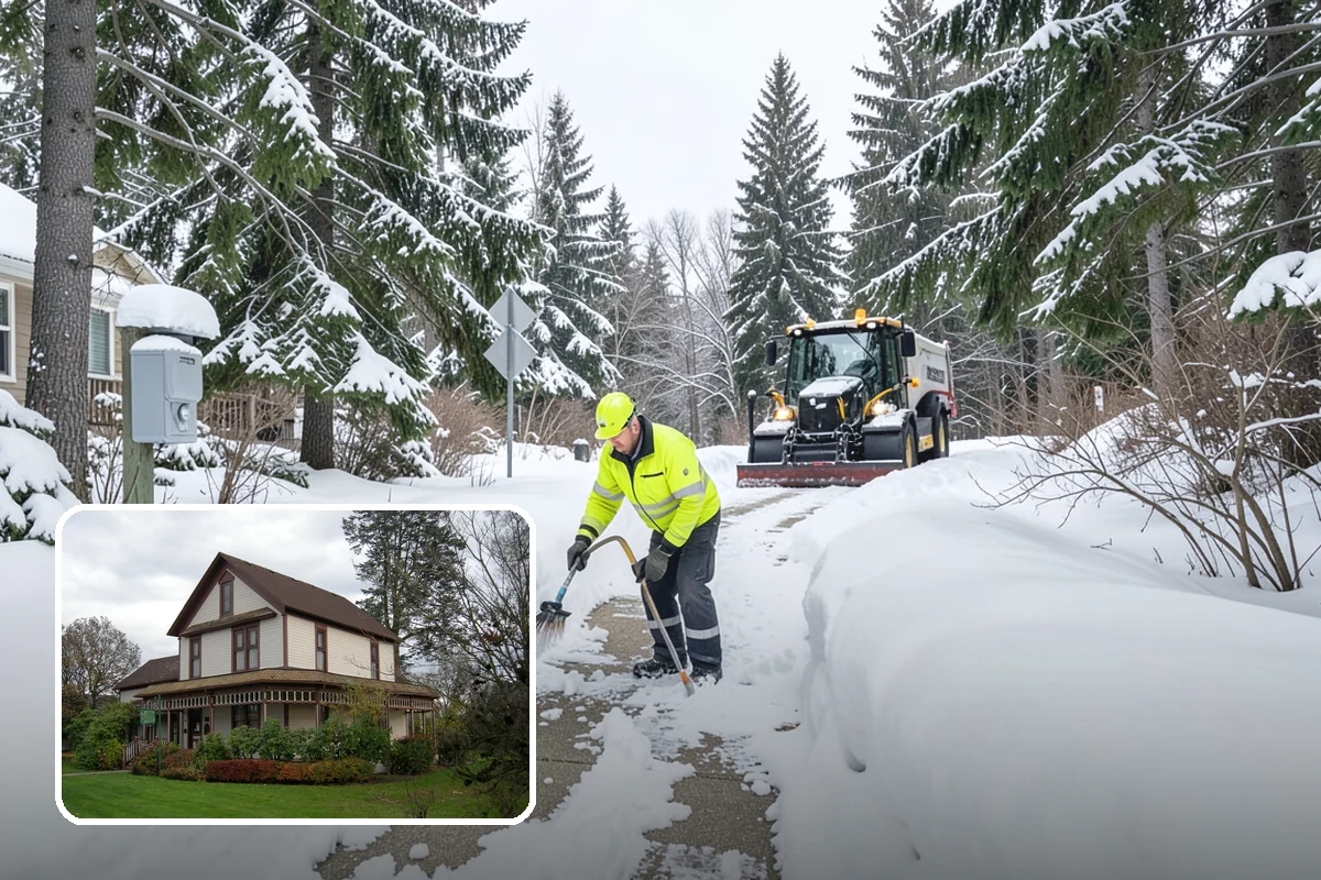 Bank Sidewalk Clearing in Sumner, Pierce County, WA - Lobby and ATM approaches cleared for every customer