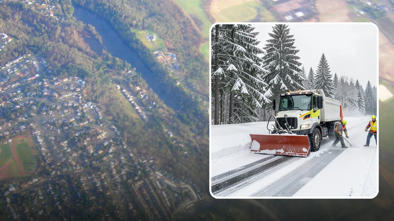 Bank Snow Plowing in Algona, King County, WA - We plow bank lots, drive-through lanes, and ATM approaches before open so customers transact safely all day.