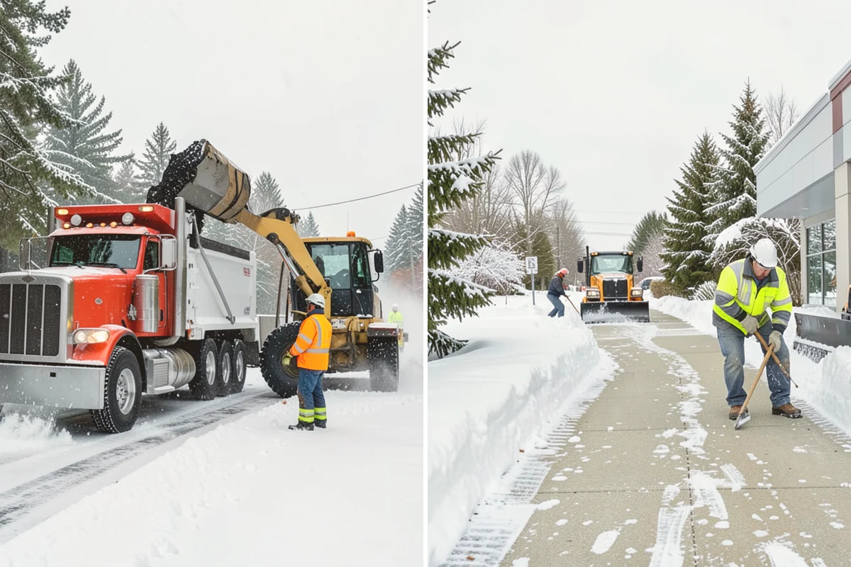 Bank Snow Plowing in Algona, King County, WA - Confirm banking hours and mark the drive-through and ATM as priorities