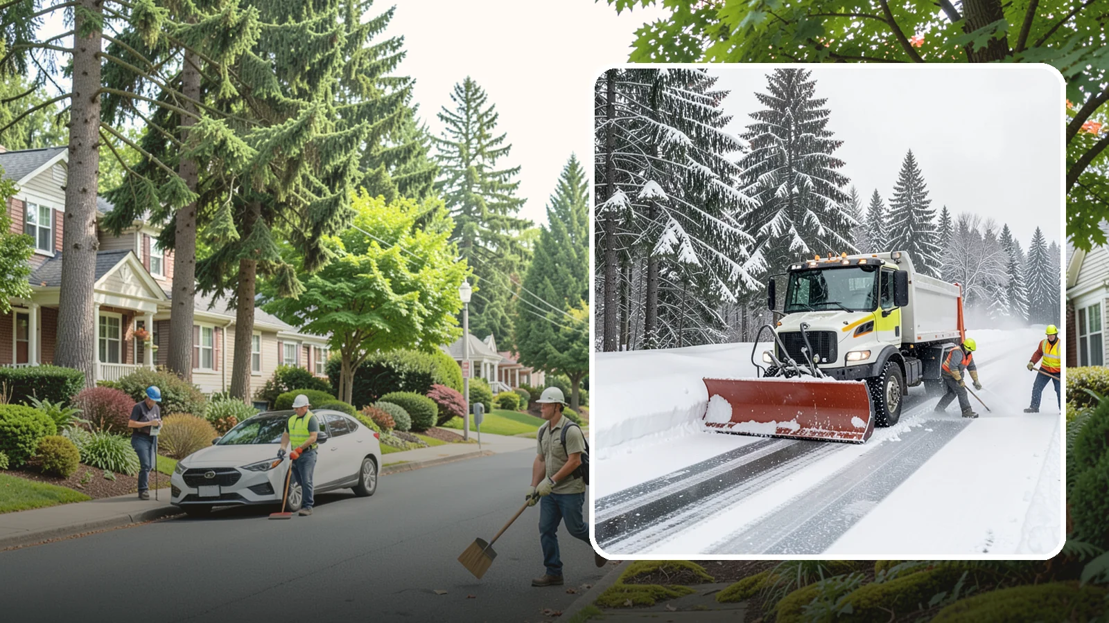 Bank Snow Plowing in Beaux Arts Village, King County, WA - We plow bank lots, drive-through lanes, and ATM approaches before open so customers transact safely all day.