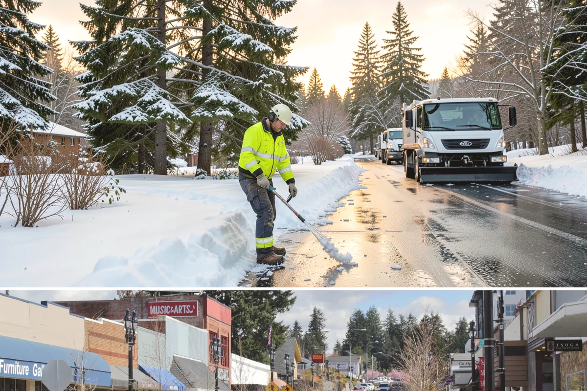 Bank Snow Plowing in Bothell, King County, WA - Set up service before winter so your lobby, drive-through, and ATM stay open every day.