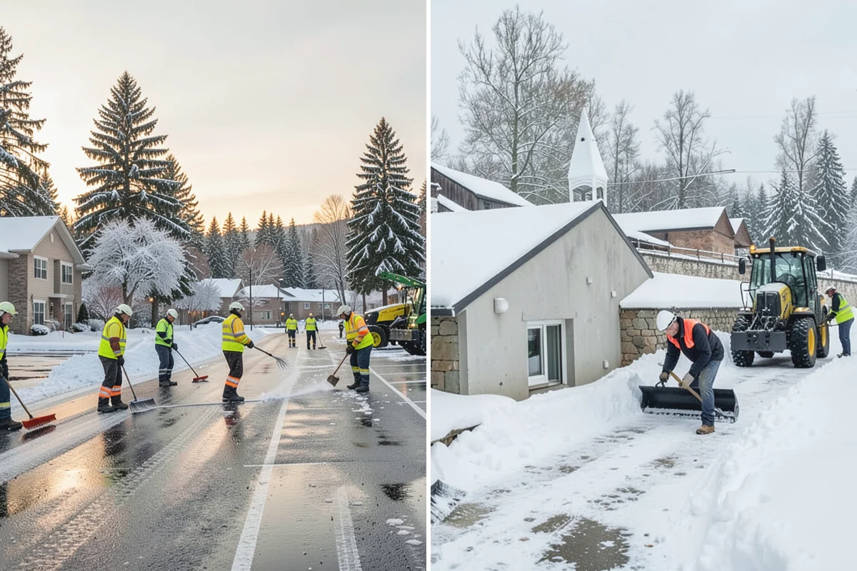 Bank Snow Plowing in Buckley, Pierce County, WA - Confirm banking hours and mark the drive-through and ATM as priorities