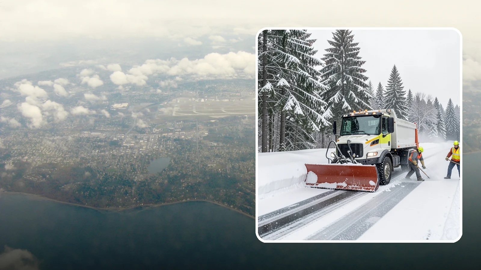 Bank Snow Plowing in Burien, King County, WA - We plow bank lots, drive-through lanes, and ATM approaches before open so customers transact safely all day.