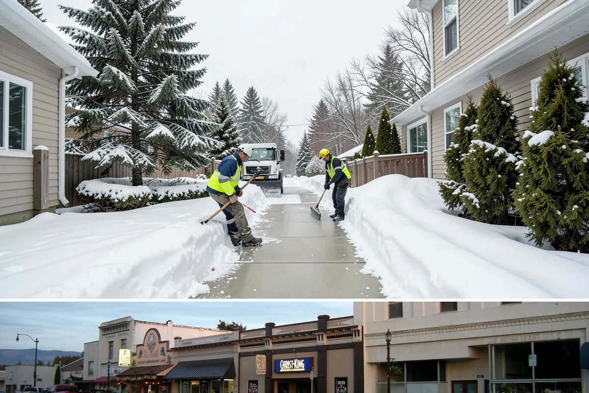 Bank Snow Plowing in Burlington, Skagit County, WA - Set up service before winter so your lobby, drive-through, and ATM stay open every day.