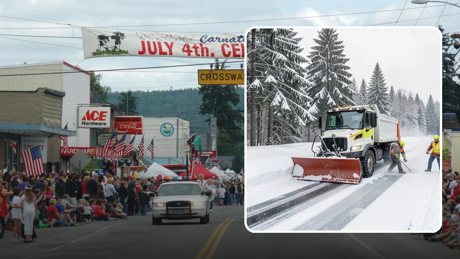Bank Snow Plowing in Carnation, King County, WA - We plow bank lots, drive-through lanes, and ATM approaches before open so customers transact safely all day.