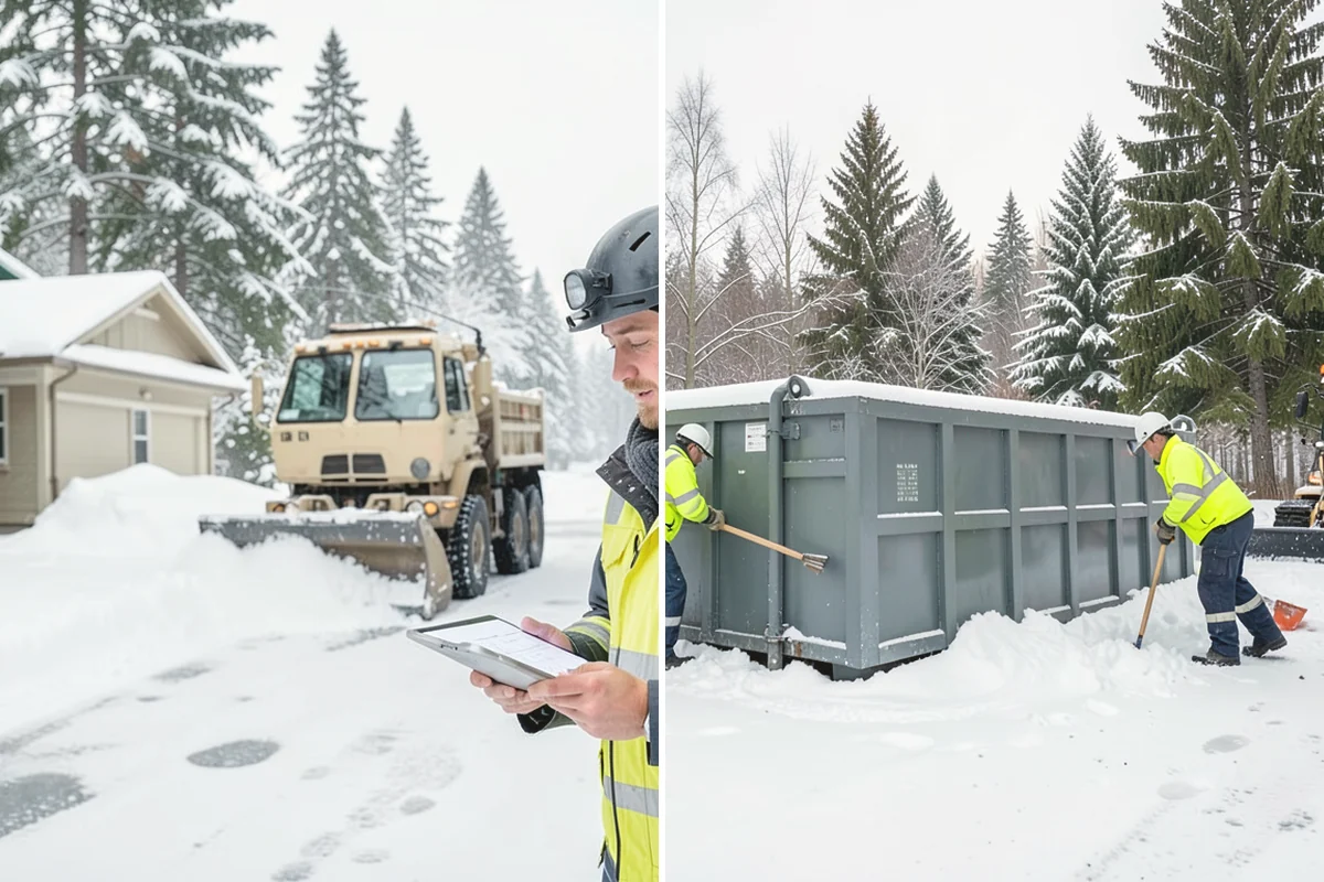 Bank Snow Plowing in Carnation, King County, WA - Confirm banking hours and mark the drive-through and ATM as priorities