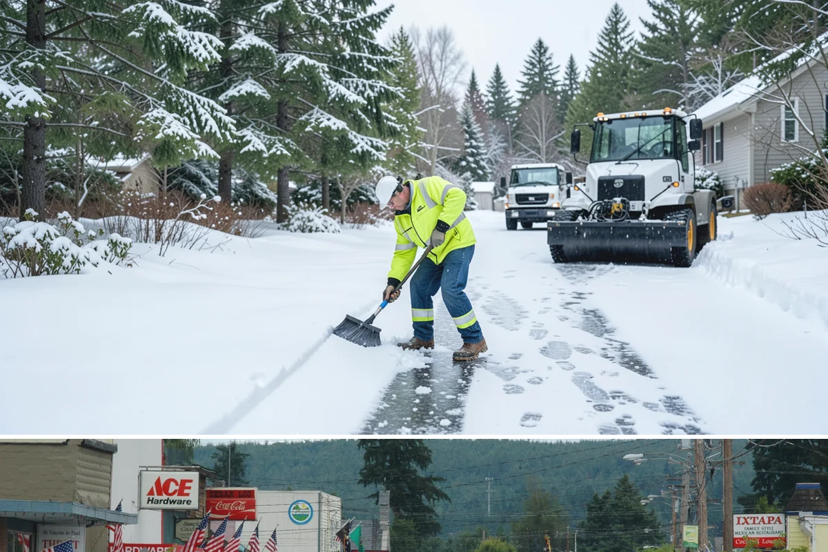 Bank Snow Plowing in Carnation, King County, WA - Set up service before winter so your lobby, drive-through, and ATM stay open every day.