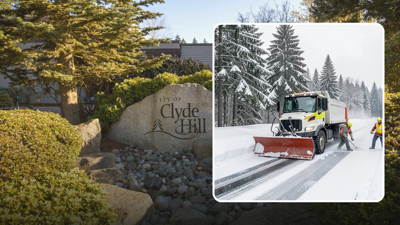 Bank Snow Plowing in Clyde Hill, King County, WA - We plow bank lots, drive-through lanes, and ATM approaches before open so customers transact safely all day.