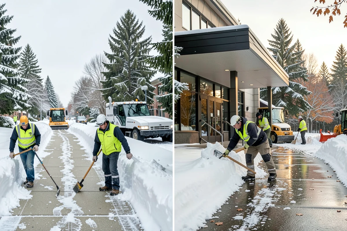 Bank Snow Plowing in Clyde Hill, King County, WA - Confirm banking hours and mark the drive-through and ATM as priorities
