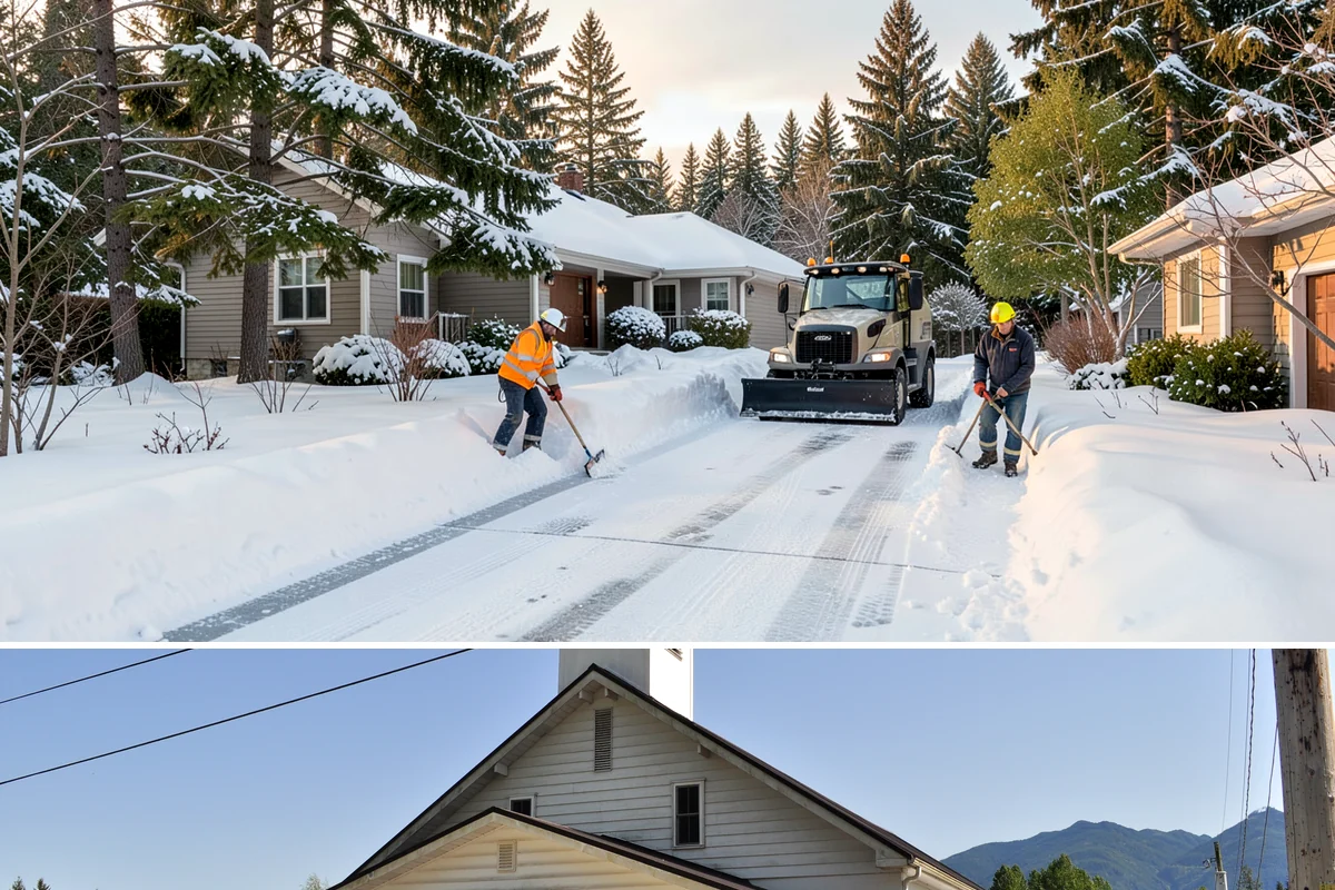 Bank Snow Plowing in Concrete, Skagit County, WA - Set up service before winter so your lobby, drive-through, and ATM stay open every day.
