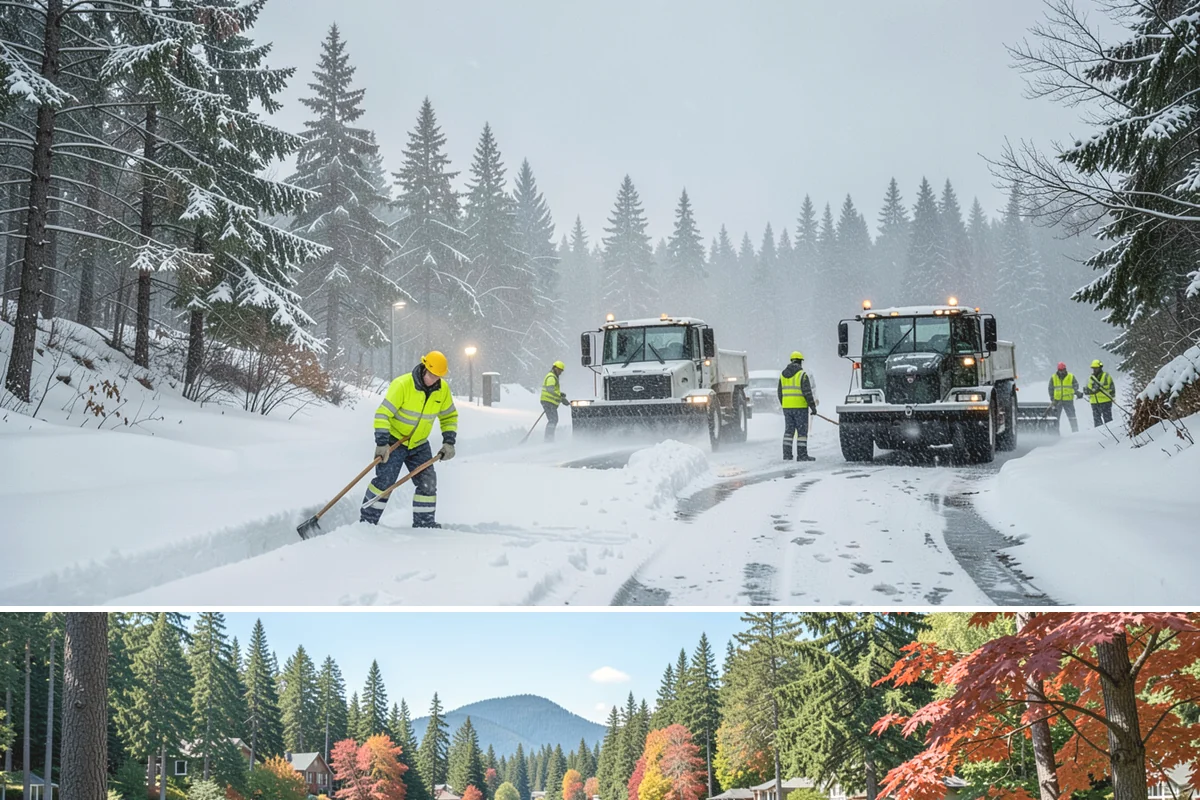 Bank Snow Plowing in Covington, King County, WA - Set up service before winter so your lobby, drive-through, and ATM stay open every day.