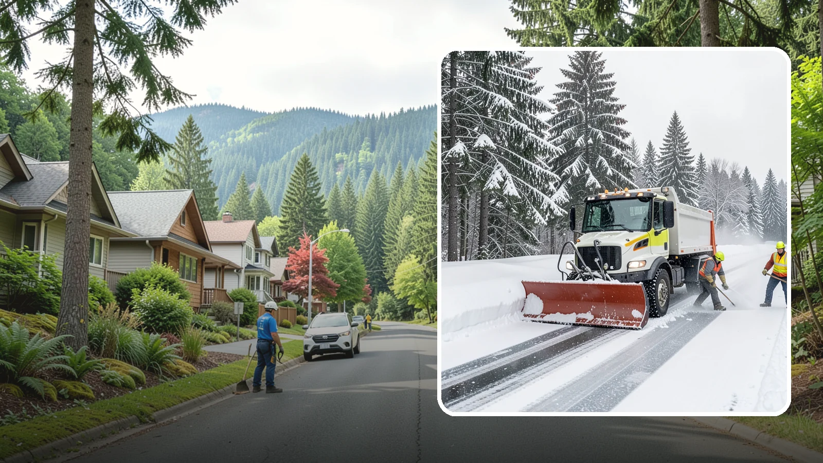 Bank Snow Plowing in Darrington, Snohomish County, WA - We plow bank lots, drive-through lanes, and ATM approaches before open so customers transact safely all day.