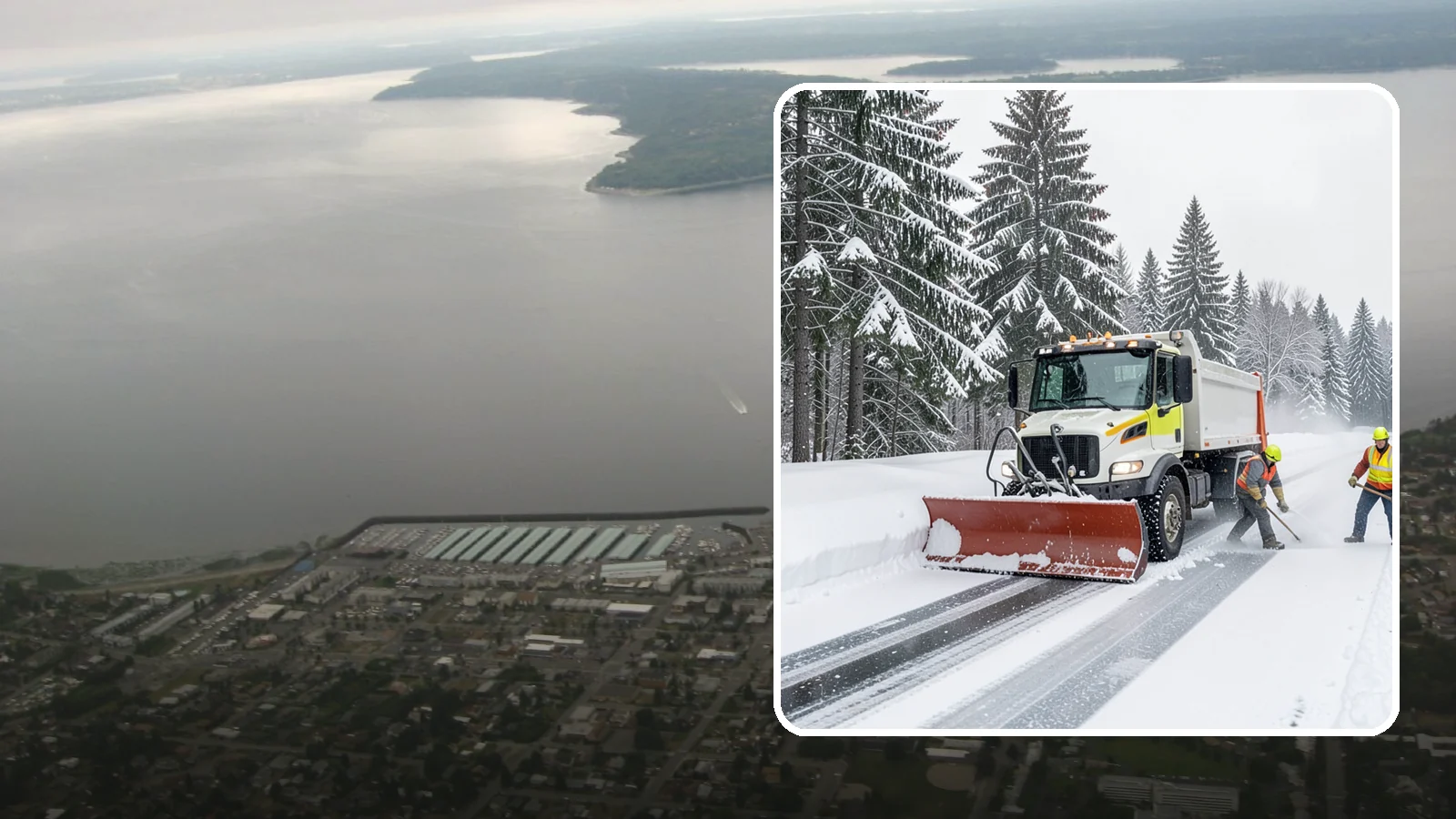Bank Snow Plowing in Des Moines, King County, WA - We plow bank lots, drive-through lanes, and ATM approaches before open so customers transact safely all day.