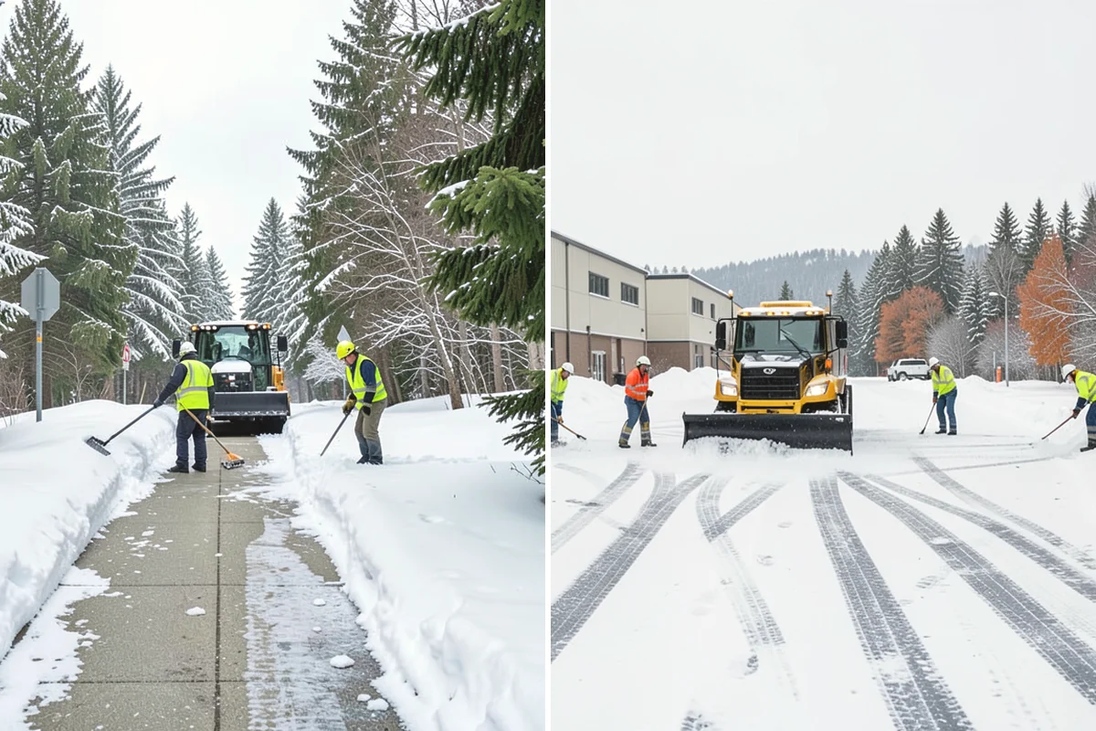 Bank Snow Plowing in Duvall, King County, WA - Confirm banking hours and mark the drive-through and ATM as priorities