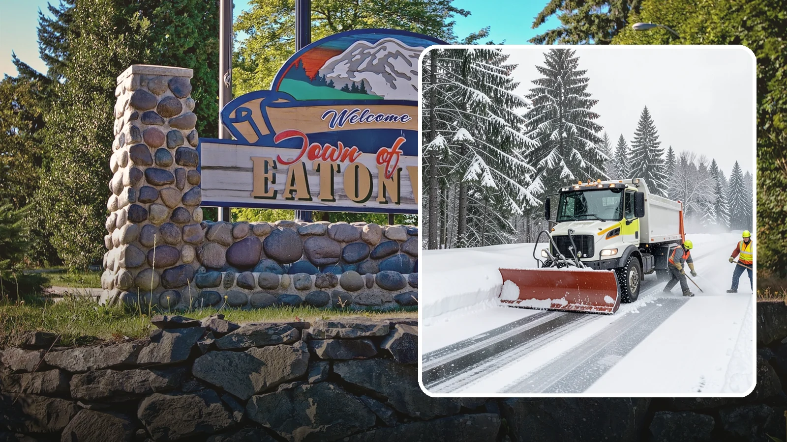 Bank Snow Plowing in Eatonville, Pierce County, WA - We plow bank lots, drive-through lanes, and ATM approaches before open so customers transact safely all day.