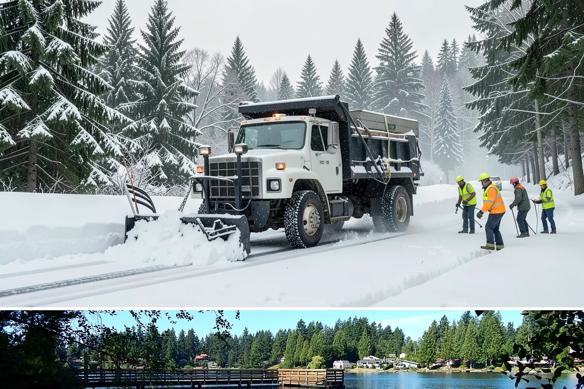 Bank Snow Plowing in Federal Way, King County, WA - Set up service before winter so your lobby, drive-through, and ATM stay open every day.