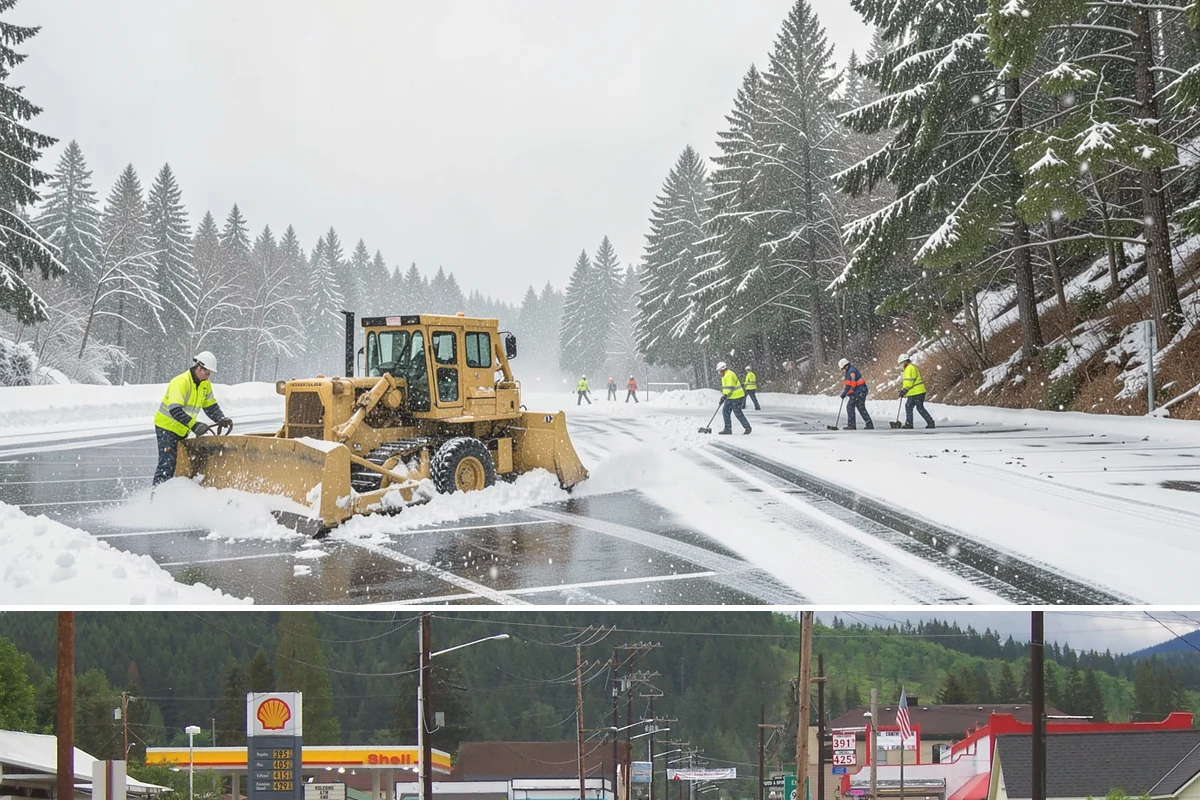 Bank Snow Plowing in Granite Falls, Snohomish County, WA - Set up service before winter so your lobby, drive-through, and ATM stay open every day.