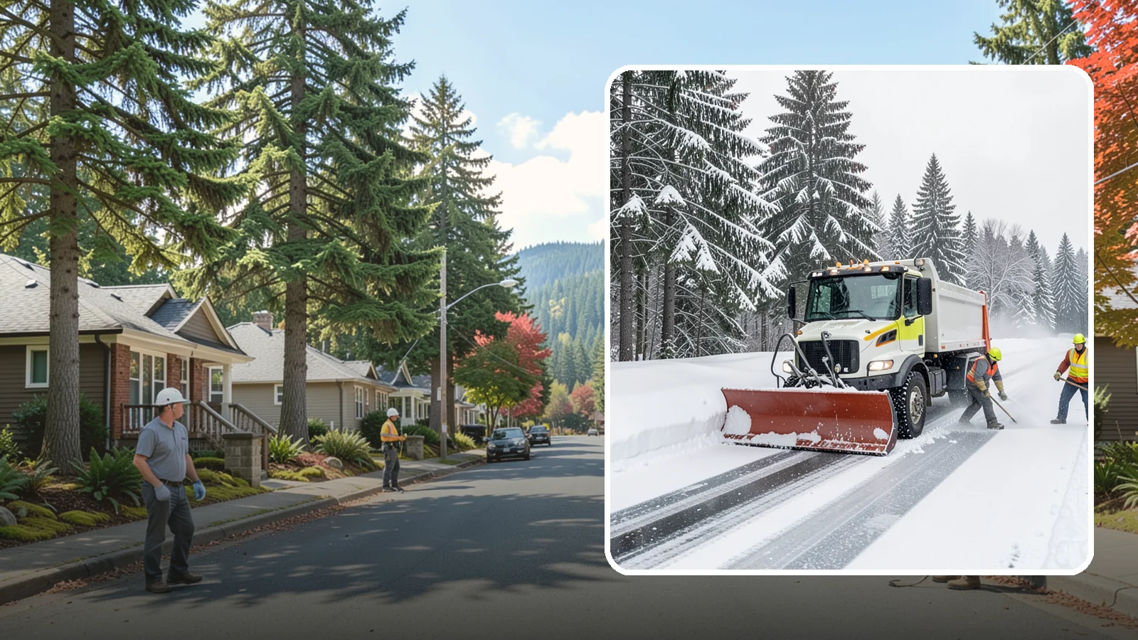 Bank Snow Plowing in Hunts Point, King County, WA - We plow bank lots, drive-through lanes, and ATM approaches before open so customers transact safely all day.
