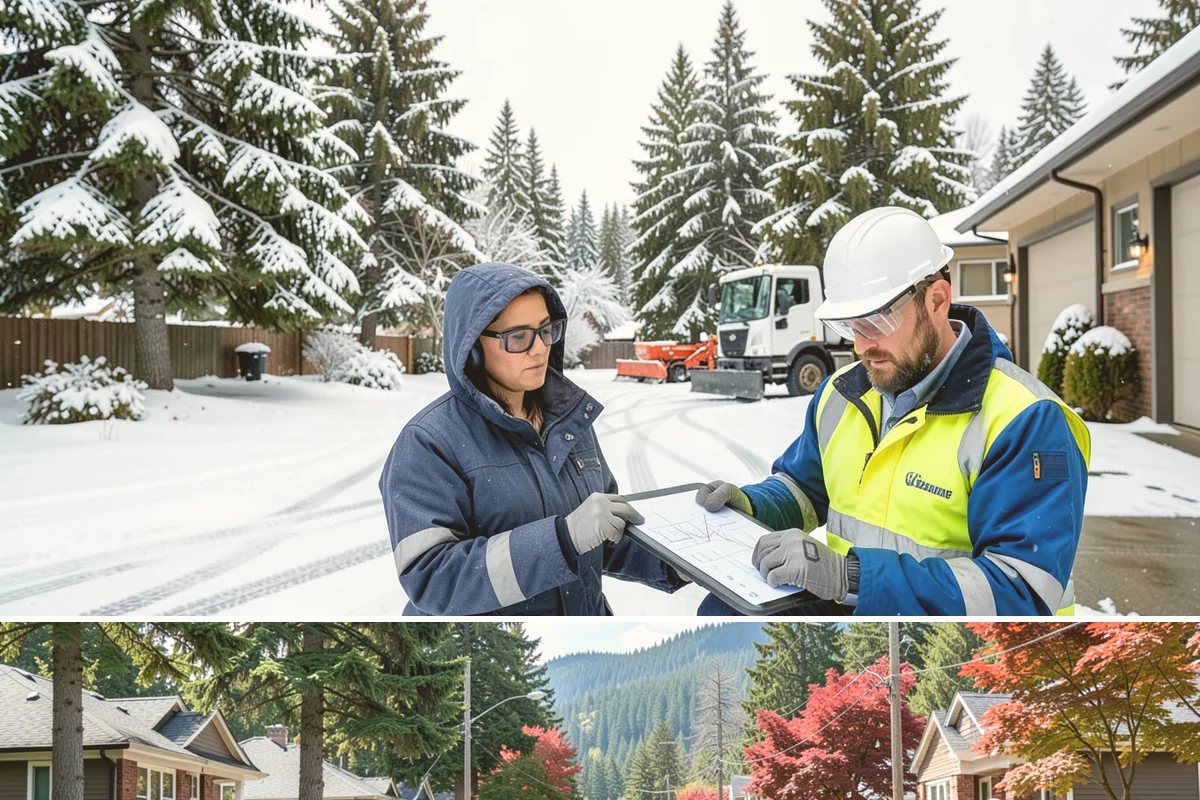 Bank Snow Plowing in Hunts Point, King County, WA - Set up service before winter so your lobby, drive-through, and ATM stay open every day.