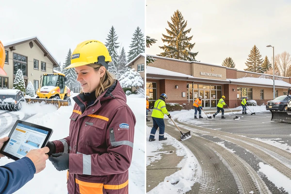 Bank Snow Plowing in Issaquah, King County, WA - Confirm banking hours and mark the drive-through and ATM as priorities