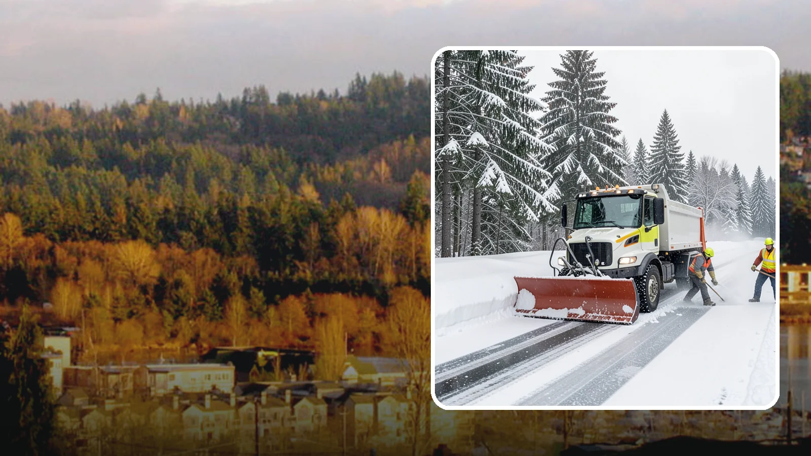 Bank Snow Plowing in Kenmore, King County, WA - We plow bank lots, drive-through lanes, and ATM approaches before open so customers transact safely all day.