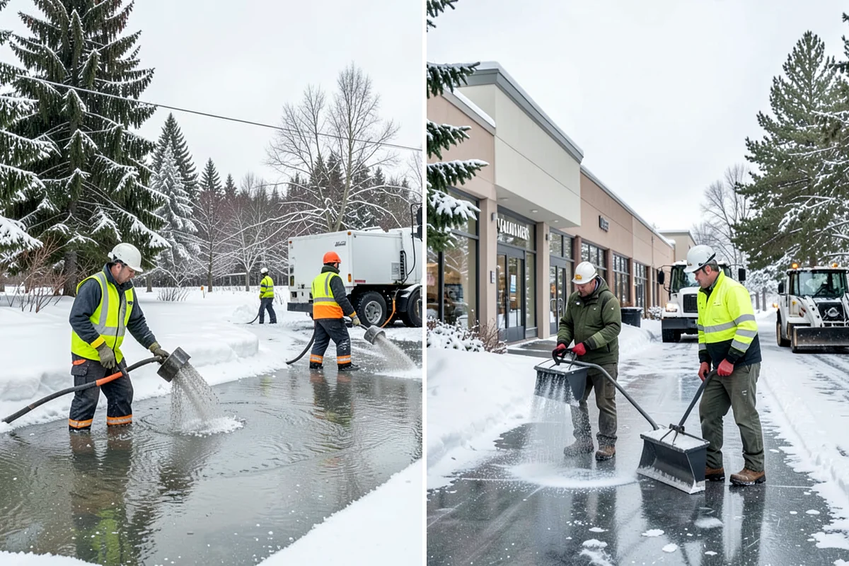 Bank Snow Plowing in Kenmore, King County, WA - Confirm banking hours and mark the drive-through and ATM as priorities