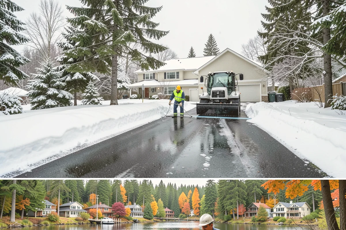 Bank Snow Plowing in La Conner, Skagit County, WA - Set up service before winter so your lobby, drive-through, and ATM stay open every day.